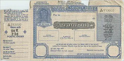 Inde India Post Office Cash Certificate