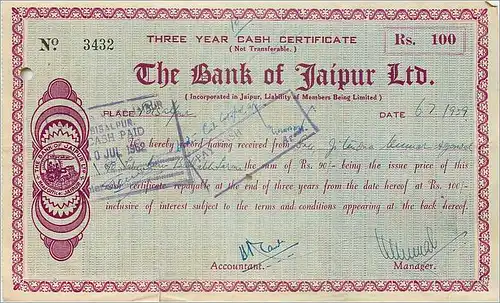 Inde India  National Savings Certificate