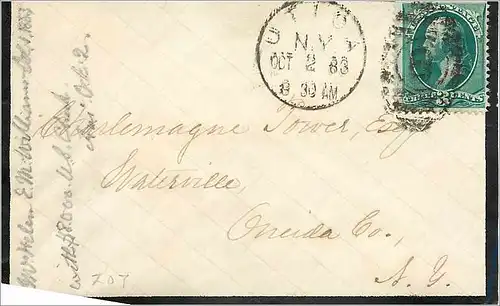 Lettre Cover Etats-Unis 3c Uttoa