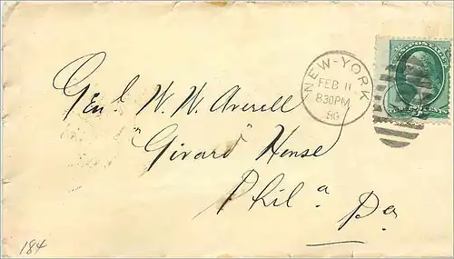 Lettre Cover Etats-Unis 3c New York