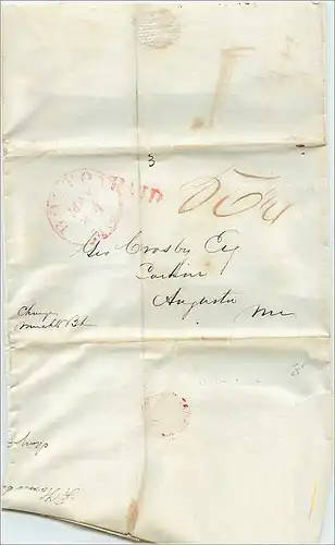 Lettre Cover Etats-Unis Boston 1836