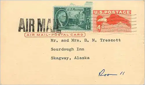 Lettre Cover Etats-Unis 4c 1960