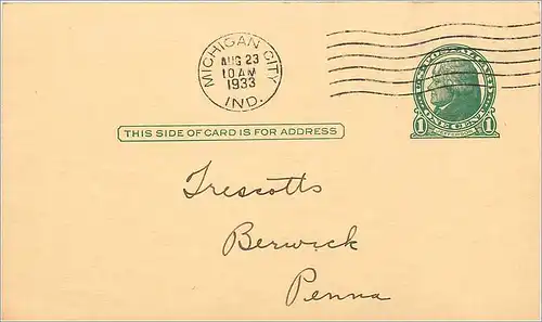 Lettre Cover Etats-Unis 1c 1933 Michigan