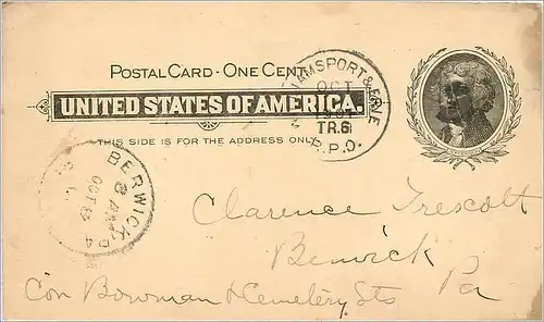 Lettre Cover Etats-Unis Jefferson 1901