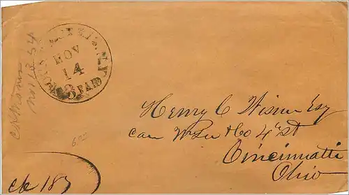 Lettre Cover Etats-Unis New York