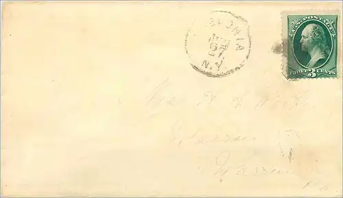 Lettre Cover Etats-Unis 3c