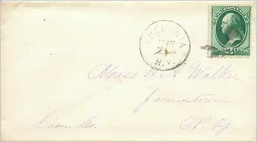 Lettre Cover Etats-Unis 3c