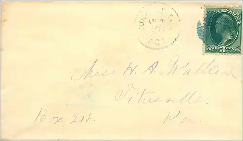 Lettre Cover Etats-Unis 3c