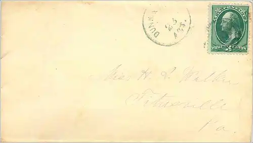 Lettre Cover Etats-Unis 3c