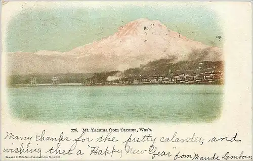 Cartes postales Mt Tacoma from Tacoma Wash