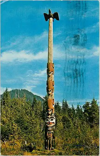 Cartes postales moderne Three Bears Totem pole in Saxman Park Ketchikan Alaska