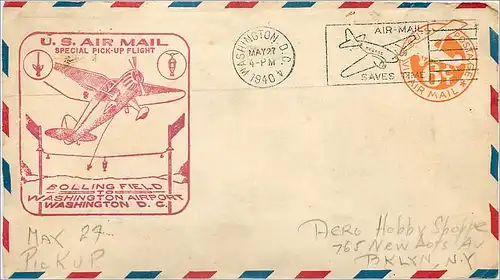 Lettre Cover Etats-Unis Stationary 6c US Washington 27 MAY 1940