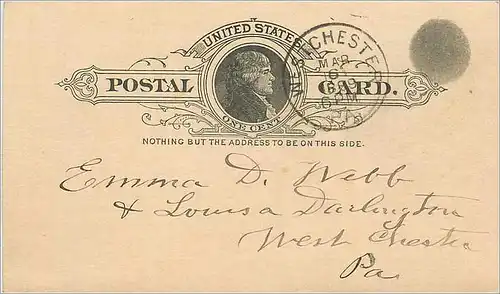 Lettre Cover Etats-Unis Stationary Westchester 1899