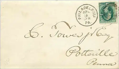 Lettre Cover Etats-Unis 3c Philadelphia