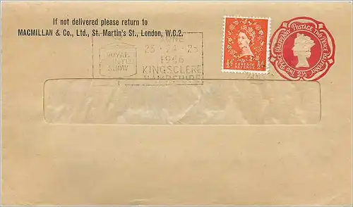 Entier Postal Stationary 2 1/2d Macmillan