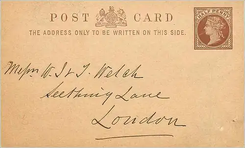 Entier Postal Postal Stationary Grande Bretagne Great Britain to London