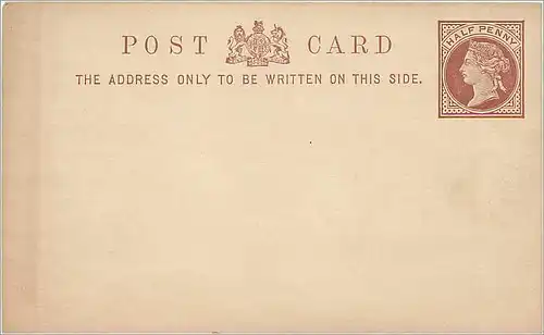 Entier Postal Postal Stationary Grande Bretagne Great Britain 1/2p