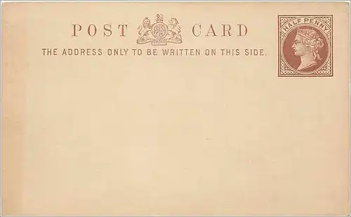 Entier Postal Postal Stationary Grande Bretagne Great Britain 1/2p