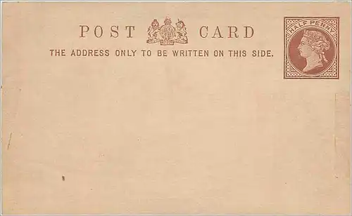 Entier Postal Postal Stationary Grande Bretagne Great Britain 1/2p