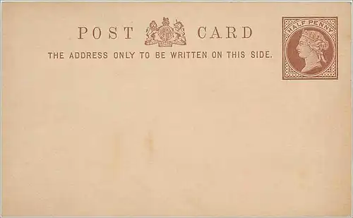 Entier Postal Postal Stationary Grande Bretagne Great Britain 1/2p