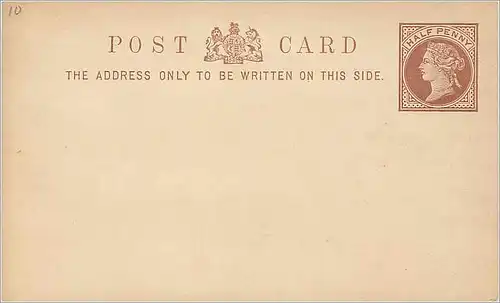 Entier Postal Postal Stationary Grande Bretagne Great Britain 1/2p