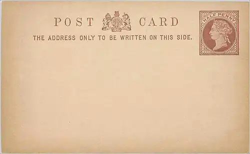 Entier Postal Postal Stationary Grande Bretagne Great Britain 1/2p