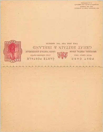 Entier Postal Stationary 1p