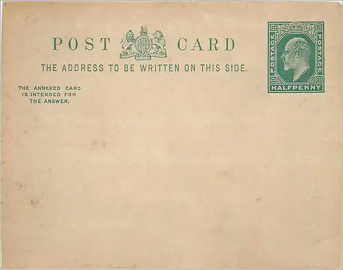 Entier Postal Stationary 1/2p