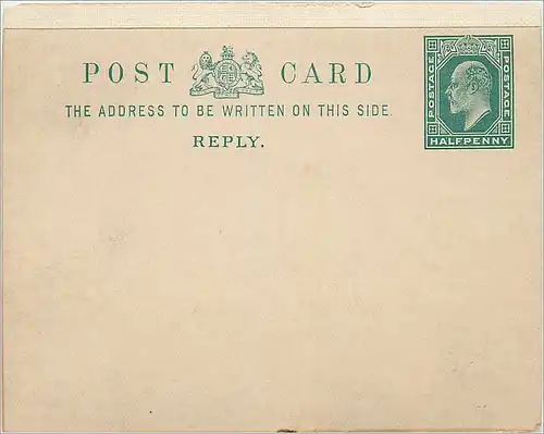 Entier Postal Stationary 1/2p