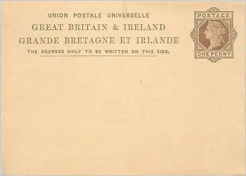 Entier Postal Postal Stationary Grande Bretagne Great Britain