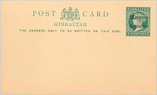 Entier Postal Postal Stationary Gibraltar 5c