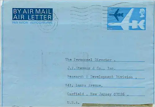 Entier Postal Postal Stationary Aerogramme Aeogram Grande Bretagne Great Britain