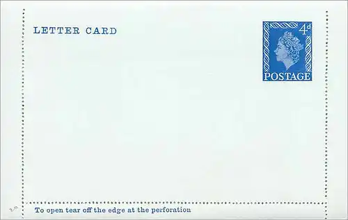 Entier Postal Postal Stationary Grande Bretagne Great Britain 4d