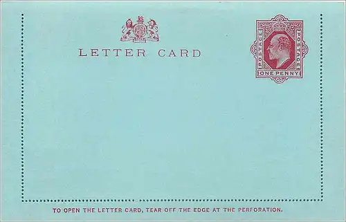 Entier Postal Postal Stationary Grande Bretagne Great Britain 1p