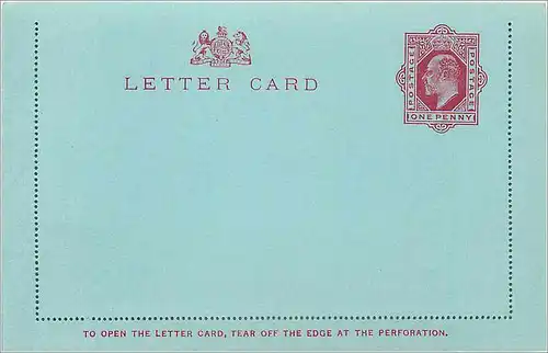 Entier Postal Postal Stationary Grande Bretagne Great Britain 1p