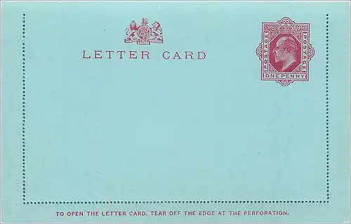 Entier Postal Postal Stationary Grande Bretagne Great Britain 1p