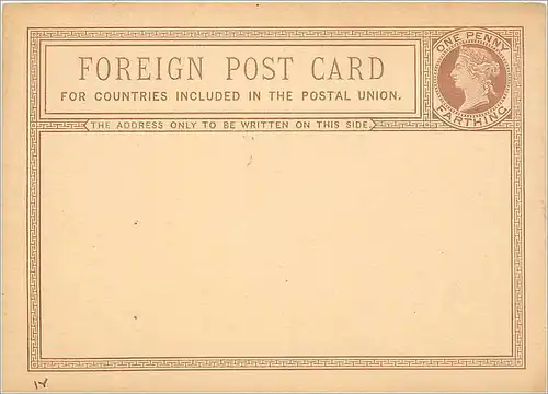 Entier Postal Postal Stationary Grande Bretagne Great Britain 1/2p Farthing