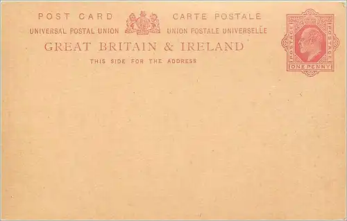 Entier Postal Postal Stationary Grande Bretagne Great Britain 1p