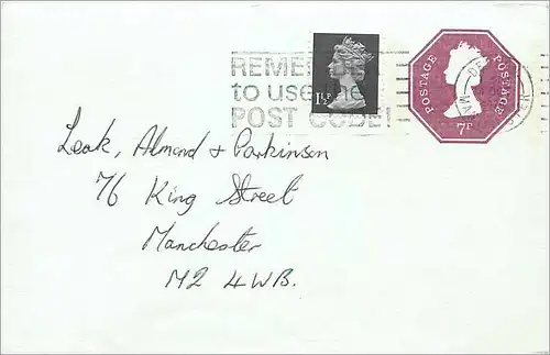 Entier Postal Postal Stationary Grande Bretagne Great Britain Machin