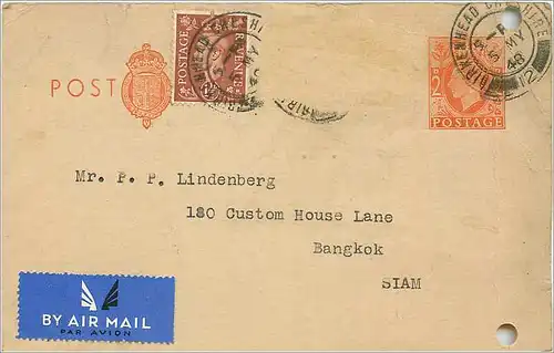 Entier Postal Postal Stationary Grande Bretagne Great Britain 1948 Birkenhead