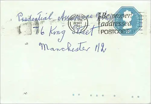 Entier Postal Postal Stationary Grande Bretagne Great Britain Manchester 1981