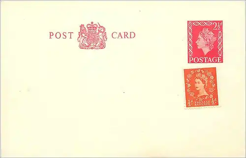 Entier Postal Postal Stationary Grande Bretagne Great Britain 2 1/2d