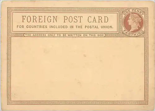 Entier Postal Postal Stationary Grande Bretagne Great Britain 1/2p Farthing