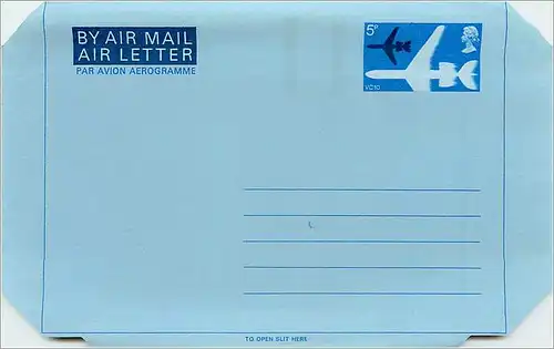 Entier Postal Postal Stationary Grande Bretagne Great Britain Machin Aerogram 5p