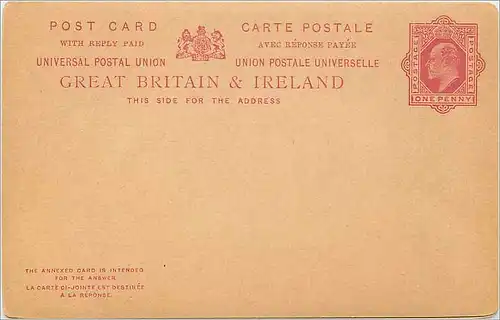 Entier Postal Postal Stationary Grande Bretagne Great Britain