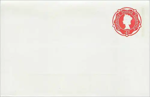 Entier Postal Postal Stationary Grande Bretagne Great Britain 4d