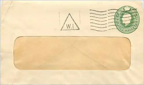 Entier Postal Postal Stationary Grande Bretagne Great Britain 1/2p WI