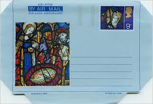Entier Postal Postal Stationary Grande Bretagne Great Britain Aerogram 9d