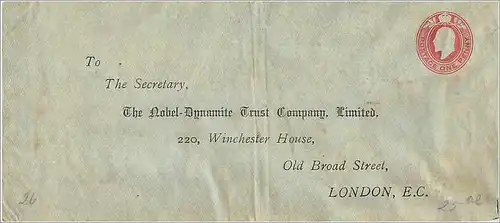 Entier Postal Postal Stationary Grande Bretagne Great Britain 1p for London
