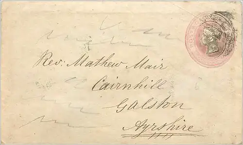 Entier Postal Postal Stationary Grande Bretagne Great Britain 1p 1855